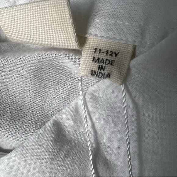 Girls Beetworld white cotton summer tie front top - Picture 7 of 7